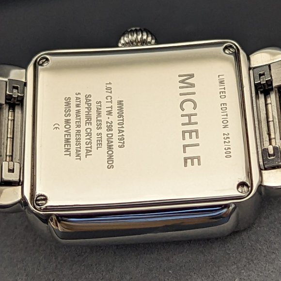 Limited Edition (#252 of 500) Michele Art Deco Diamond Pavé Watch - Picture 4 of 12